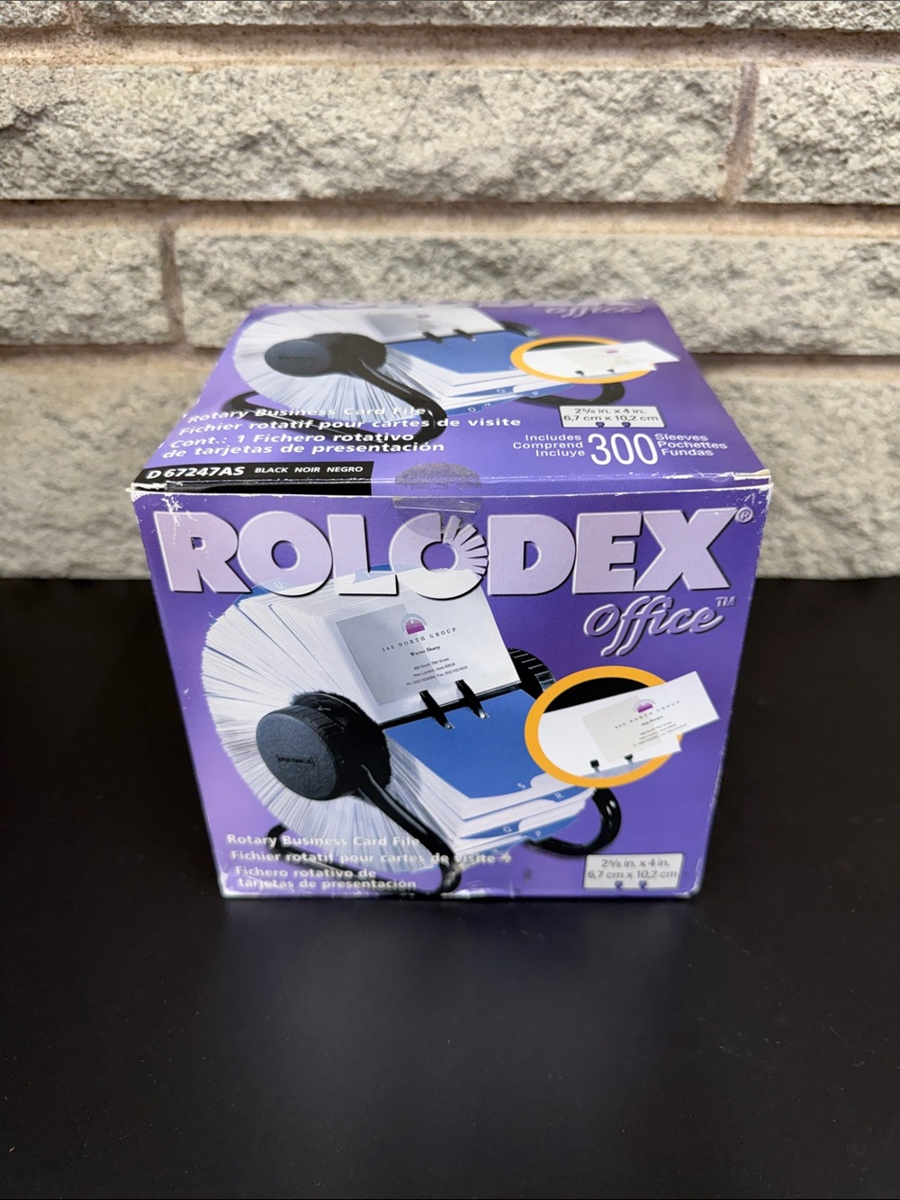 Rolodex Office Rotary Business Card File in Purple